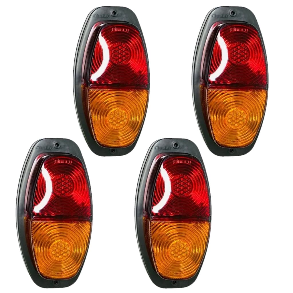 Kit 2/ 4 Lanternas Canoinhas LED/Halogénio para Carretinha e Carretas em Geral Traseira Universal Alta Resistência