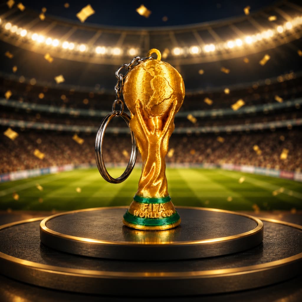 Chaveiro Taça da Copa Dourado