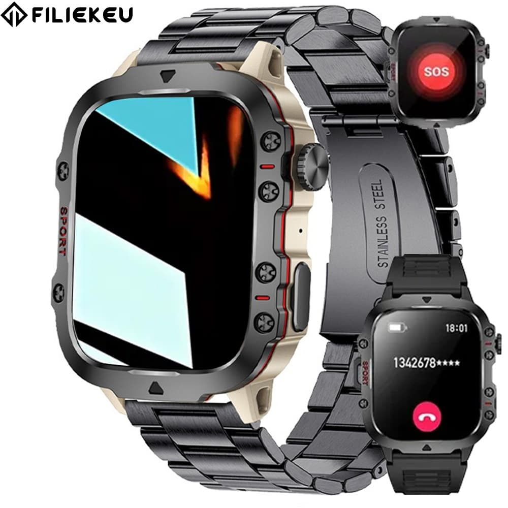 Smartwatch com aplicativo de IA integrado 100 modos esportivos resistência à água de 3ATM e tela TFT