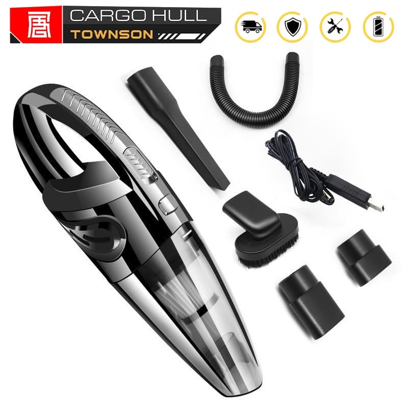 Aspirador De Pó Portátil Automotivo Carro Sofá Compacto Cor Preto