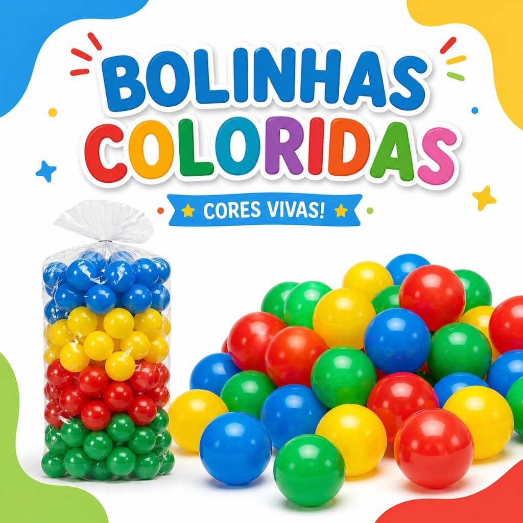 300 Bolinha Plástica Colorida Piscina Liquidação Bolinha 76mm Alta Qualidade