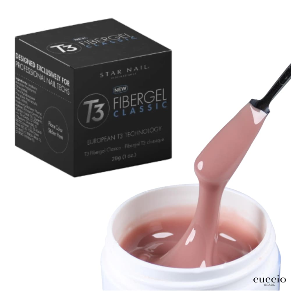 Gel de Alongamento Unhas Nude Pink Acrygel Pink Nude Fibergel Classic Cuccio - Sem Tpo Hemma