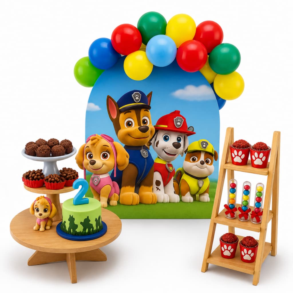 Kit Painéis Festa Decoração De Mesa Romano MDF Para Tecidos
