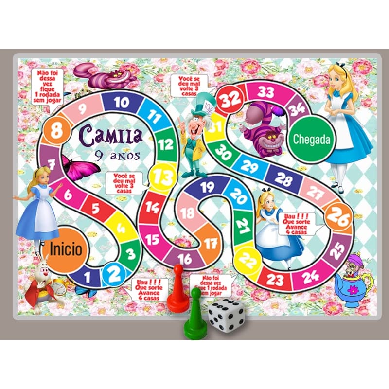 Jogo de Tabuleiro Personalizado para lembrancinhas de aniversario Todos os Temas