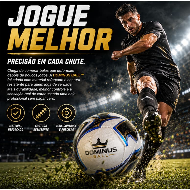 DOMINUS BALL Bola Futebol Campo Oficial Tamanho 5 Profissional Resistente Treino Jogo Premium
