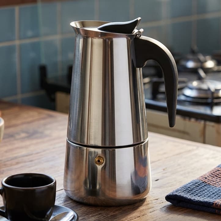 Cafeteira Italiana Inox Premium 6 Xícaras Alta Durabilidade Elegante Preparo Rápido Café Tradicional