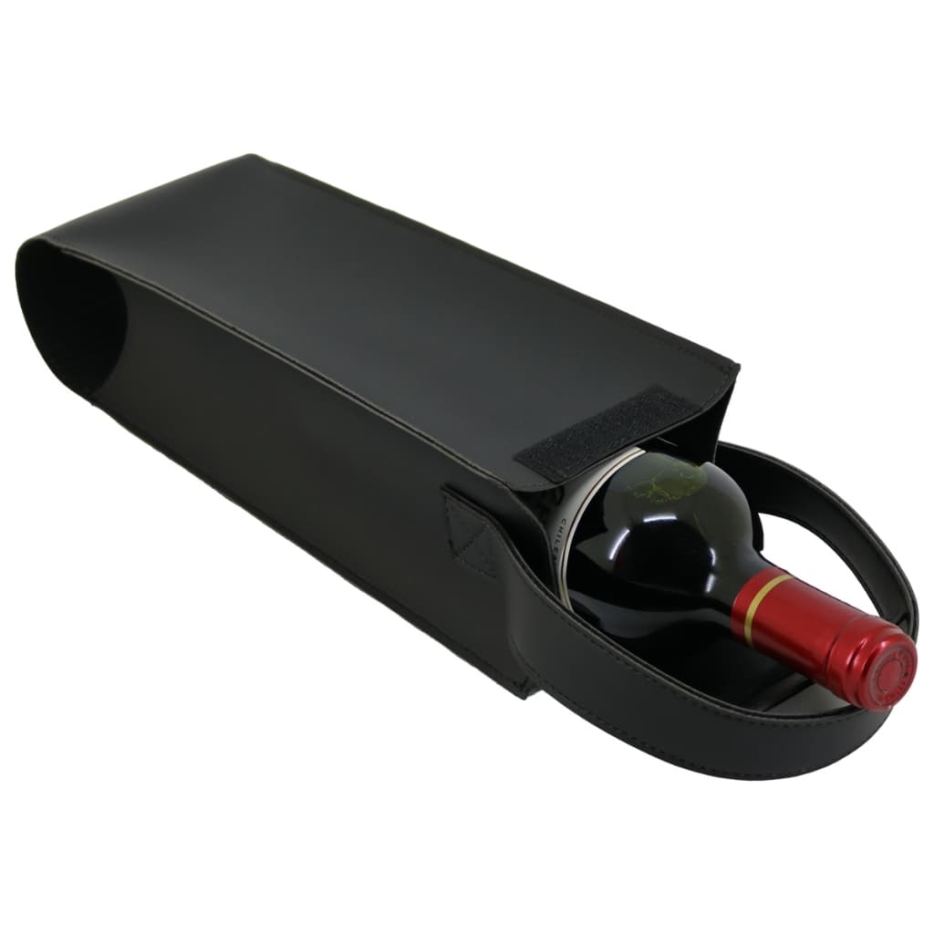 Bolsa Porta Vinho 1 Garrafa Couro Sintético Elegante Com Alça D'Lui