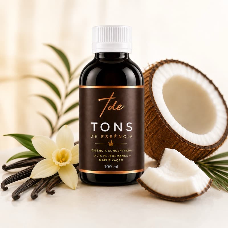 Essência concentrada Vanilla com Coco Lipossolúvel para velas e difusores