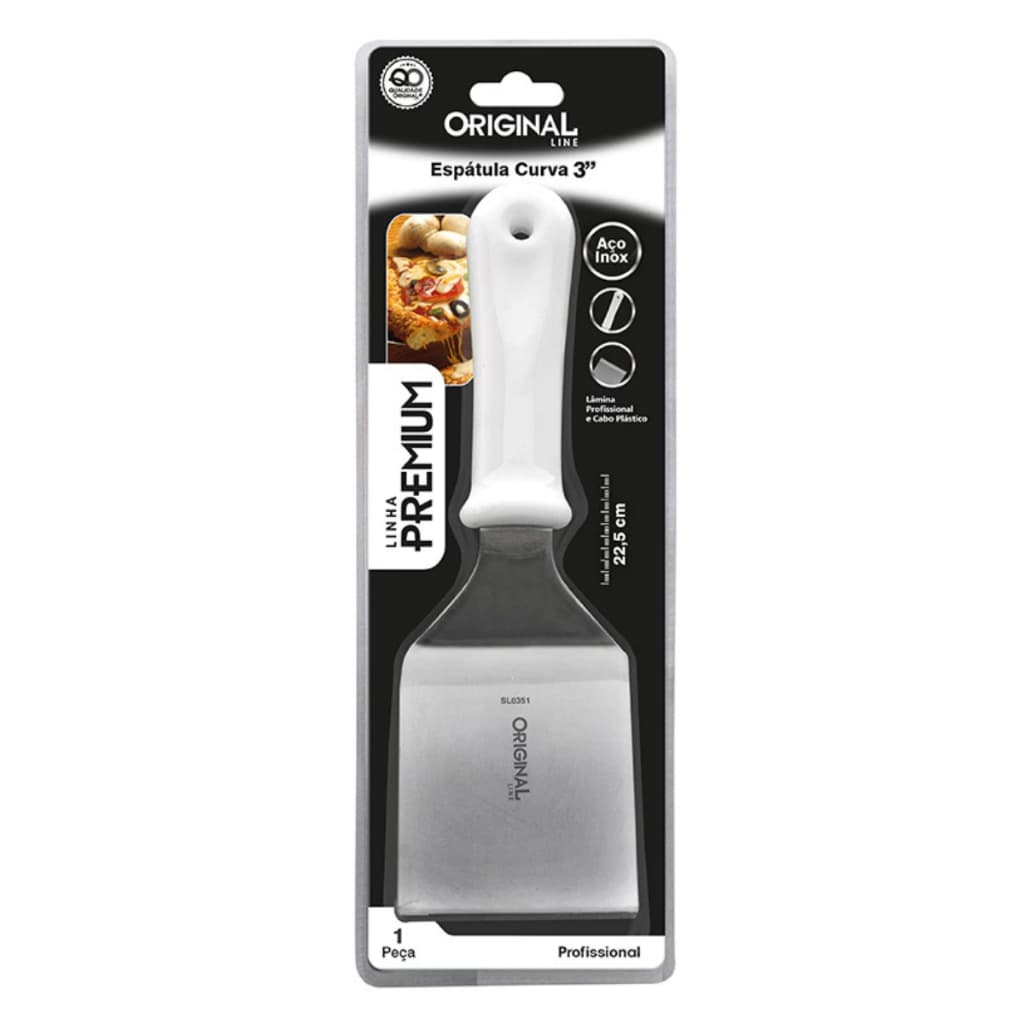Espátula Inox para Churrasco Chapa Lanche Hambúrguer e Restaurante