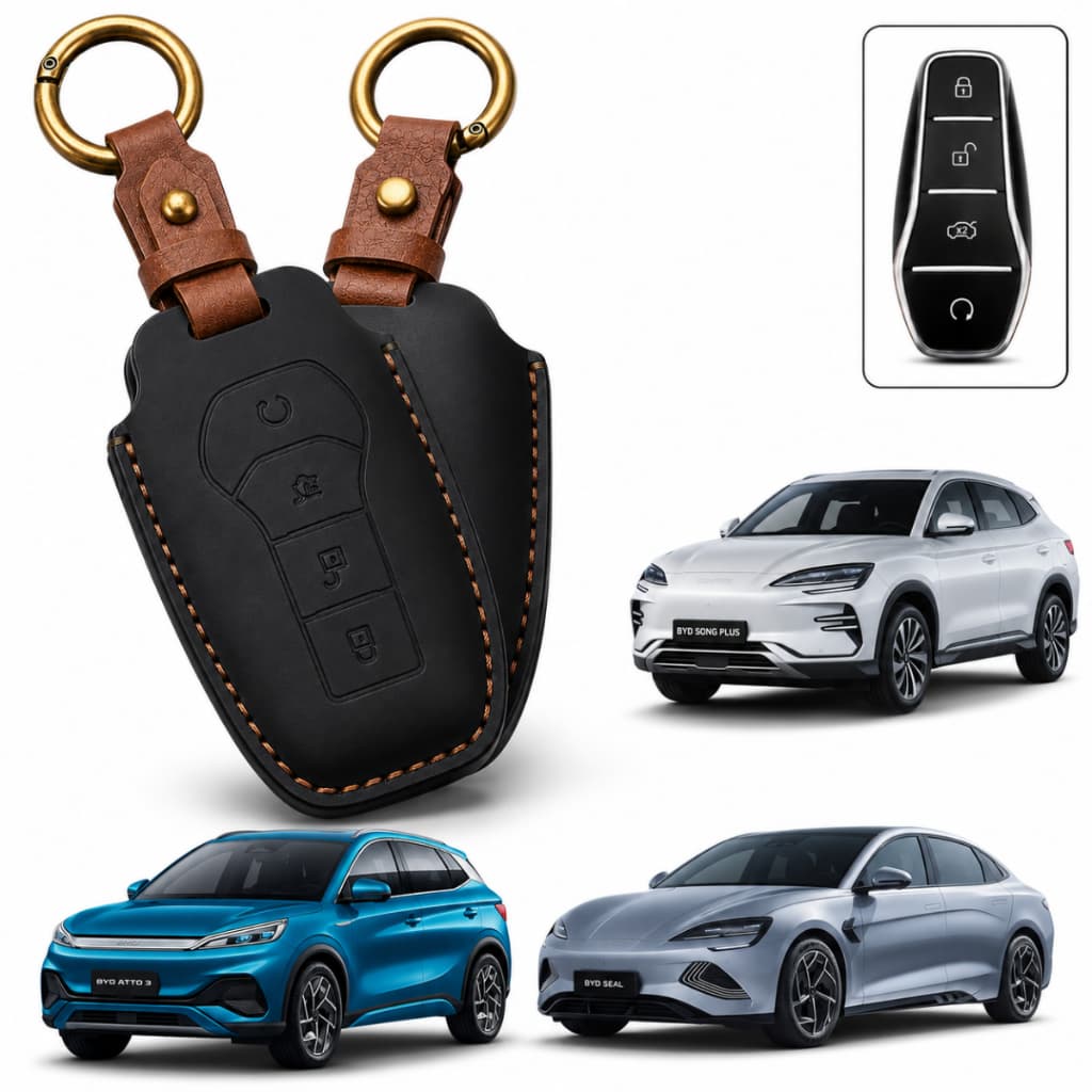 Capa Chave Couro Byd Song Plus Atto 3 Seal Dolphin Premium
