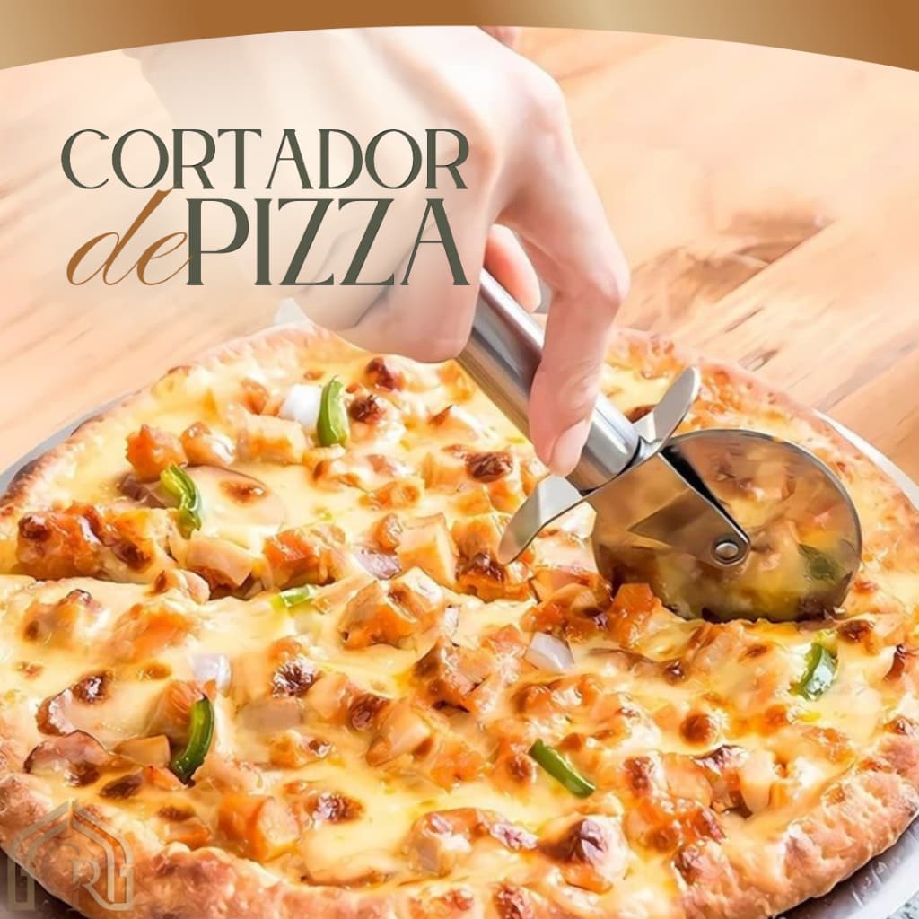 Cortador Pizza Manual Aço Inox Resistente Fácil Corte Cozinha