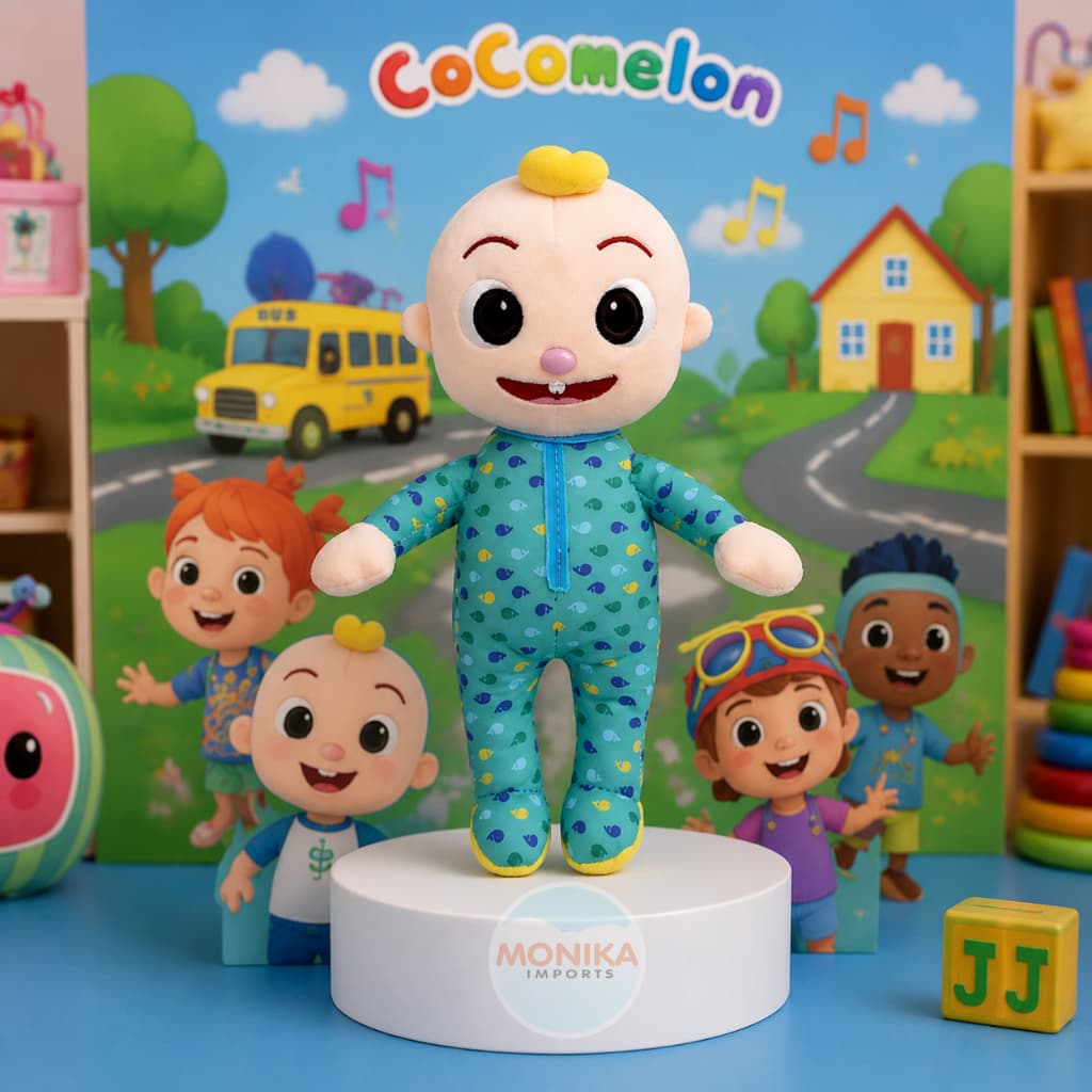 Pelúcia Cocomelon JJ 26cm Boneco Macio Infantil Antialérgico Presente Crianças Bebê Decorativo