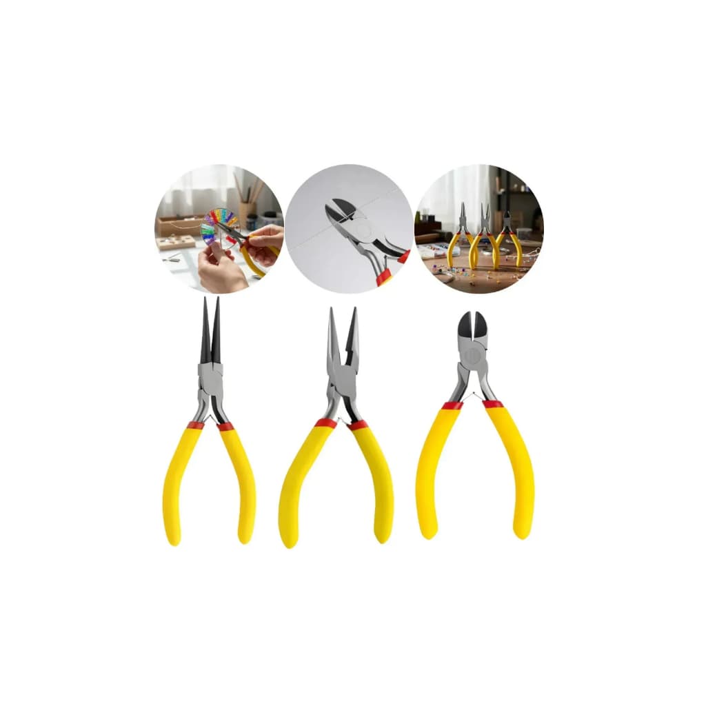 Kit 3 Alicates Bomder BOM-3703 Universal Corte Bico Aço Carbono
