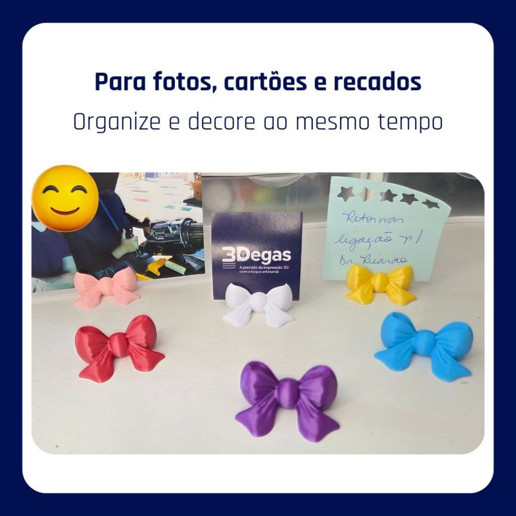 Porta Foto Laço para Evento Presente, Lembrancinha Decorativa • Porta Recados para Mesa • Kit 5 ou 10 Peças