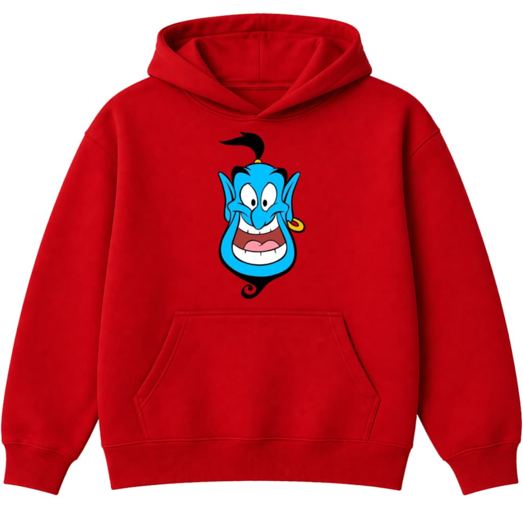 Moletom Infantil Gênio da Lâmpada Aladdin Com Capuz Canguru Menino Menina