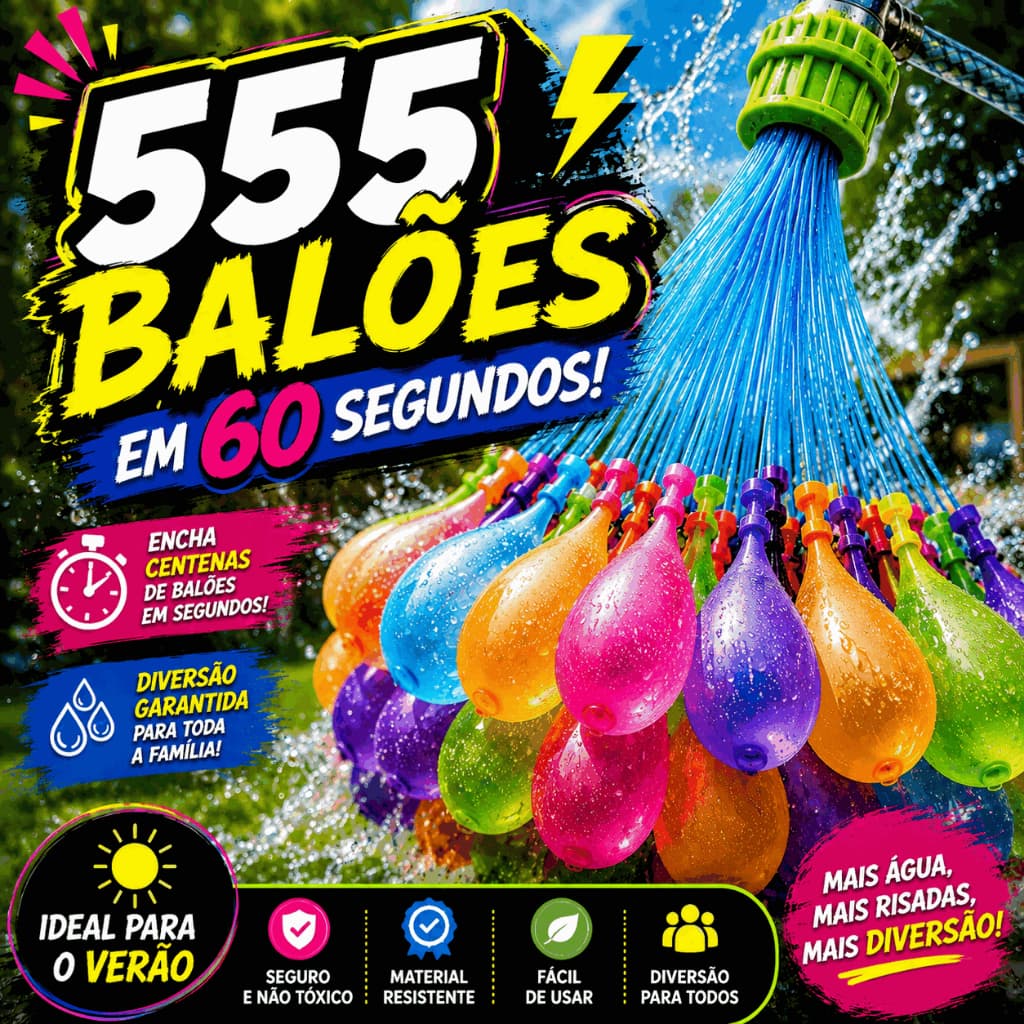 Kit 111/222/333/444/555 Balão De Água Guerra De Bexiga Splash Ball Pacotes c/111 Bexigas Cada