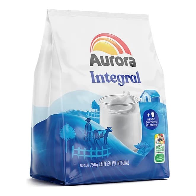 Leite em Pó Aurora Integral 750g