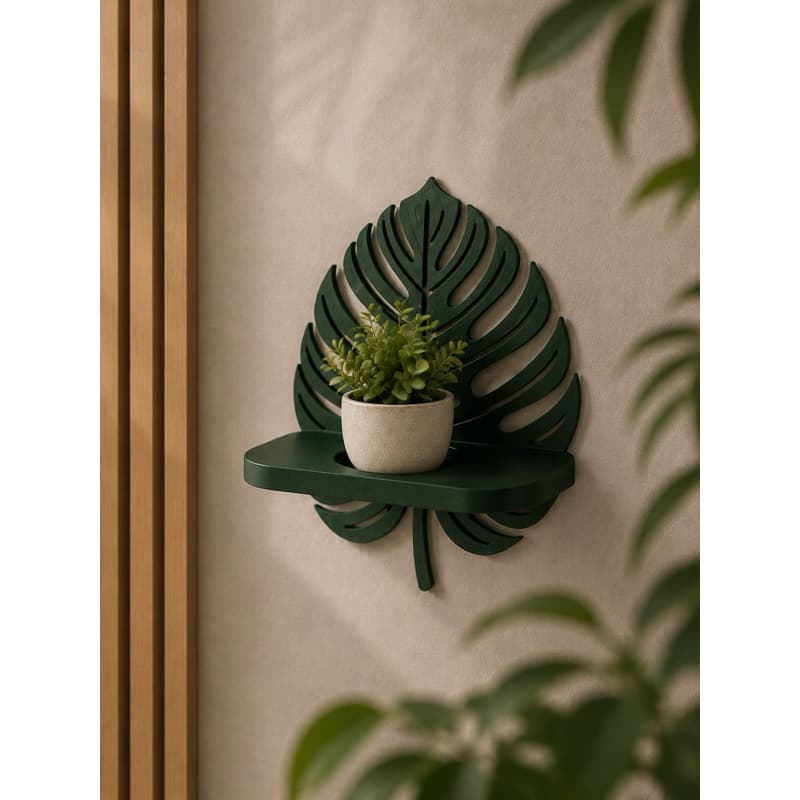 Prateleira Monstera Wall Decor moderno clean prateleira folha para todos os ambientes