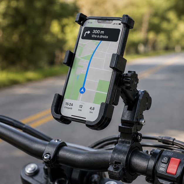 Suporte Celular Moto Bicicleta Universal 360° Guidão Ajustável Kapbom KA-ZP222