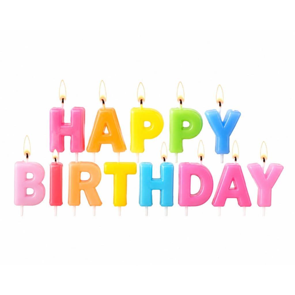 Vela colorida - happy birthday