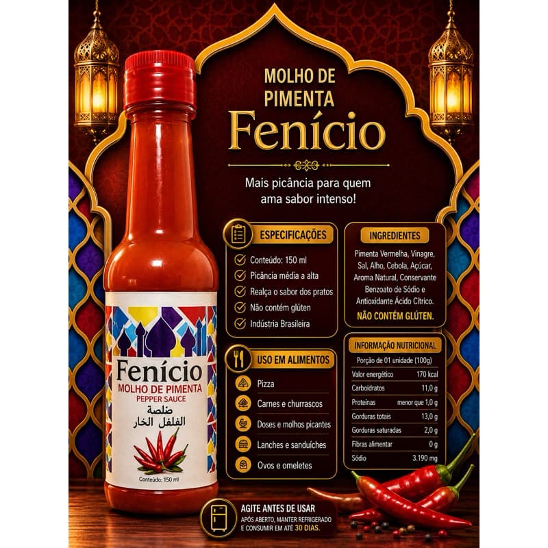 Molho de Pimenta Fenicio - 150ml