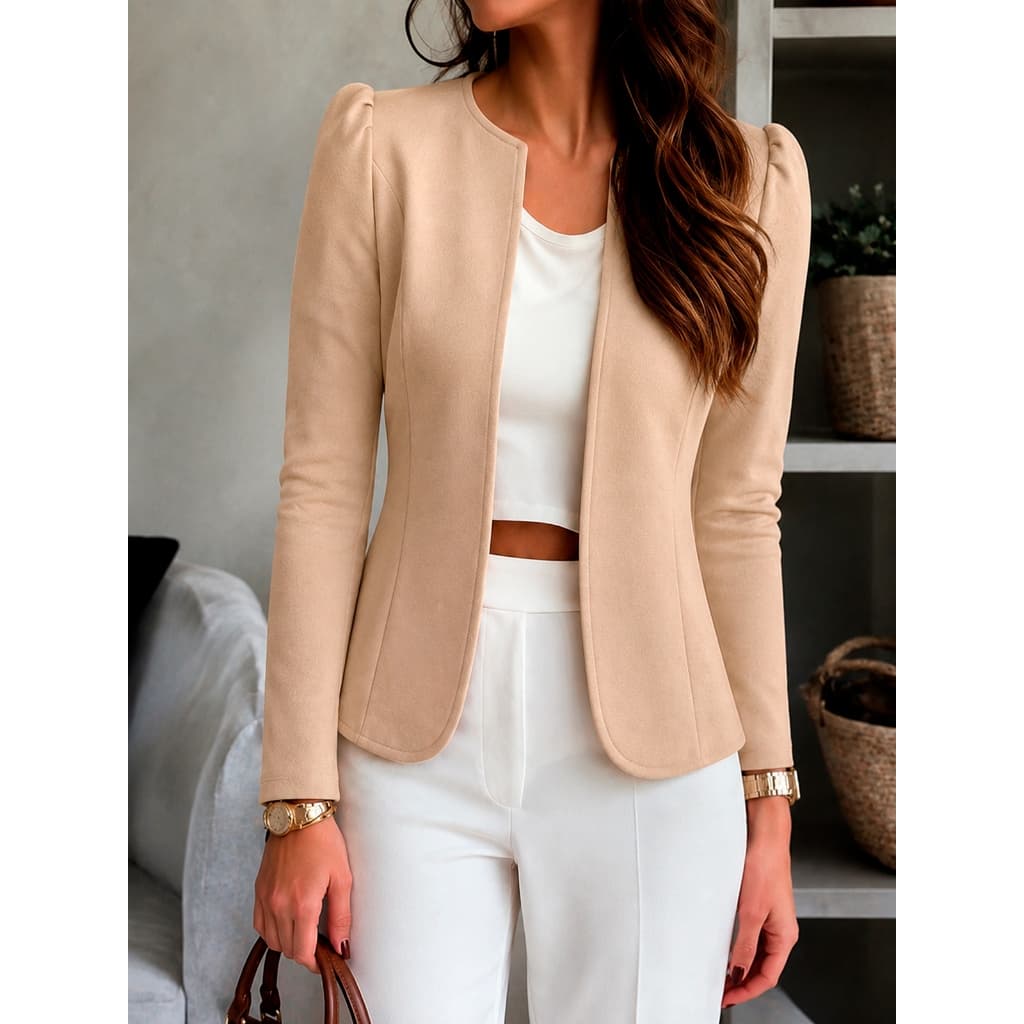 Blazer Feminino  Social Trabalho Elegante Moderno Casaquinho Verão