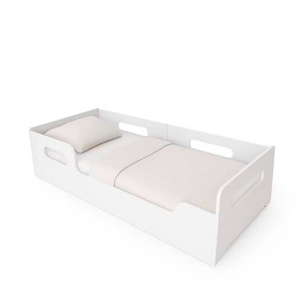 Cama Montessoriana Solteiro Incluso Colchão D20 Grade Proteção Robusta Infantil Quarto Para Criança Cor Rosa