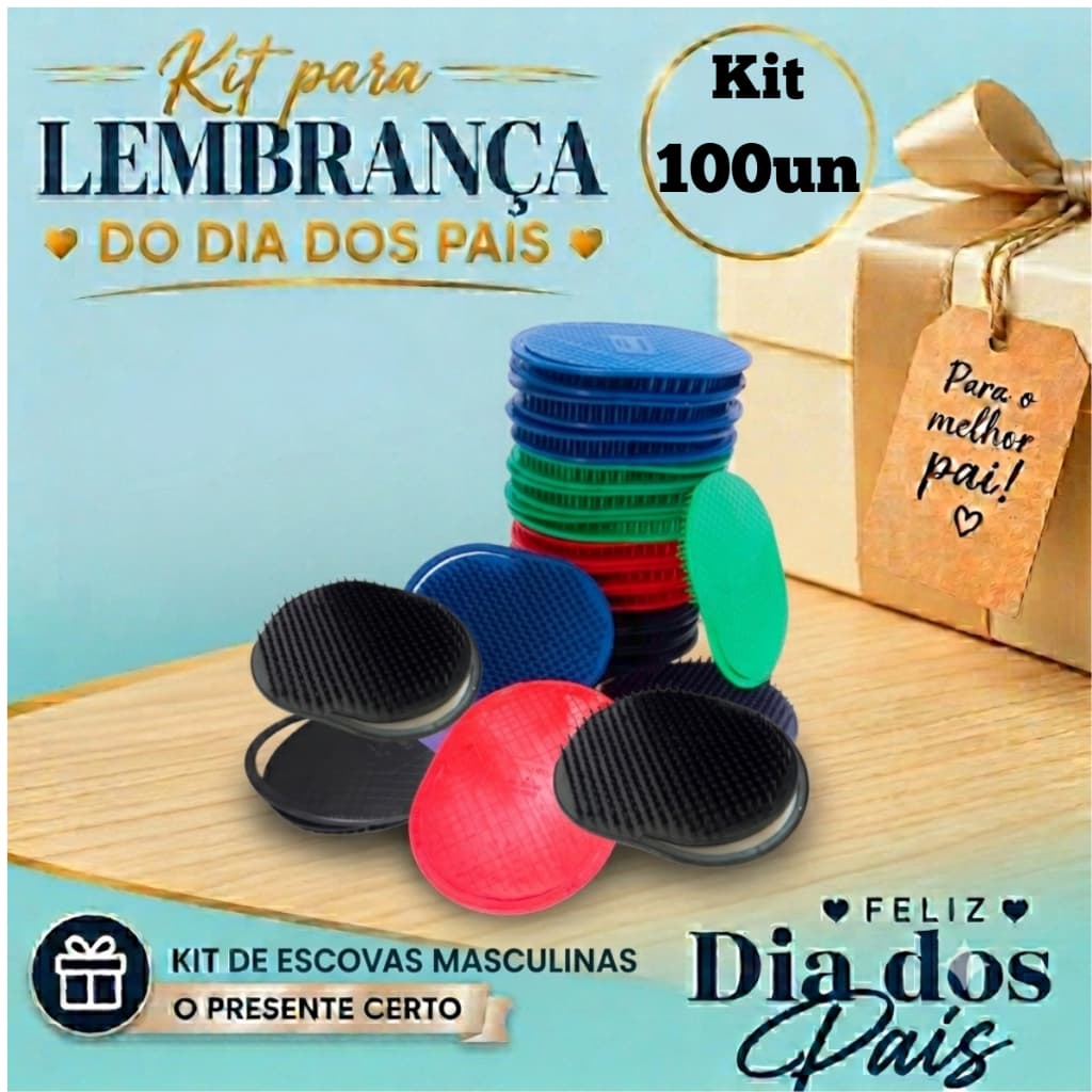 Pente Masculino Kit 100 un de Bolso Escova Pata Pata Color Ótimo custo beneficio