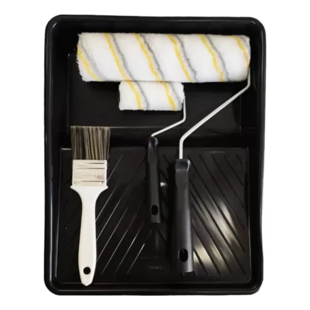 Kit Pintura Parede Compel 5 Peças Rolo Bandeja Trincha Completo
