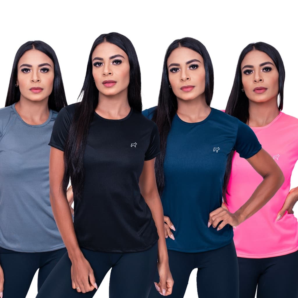 Kit 4 Blusa Feminina Dry Fit  Academia Treino Esportes