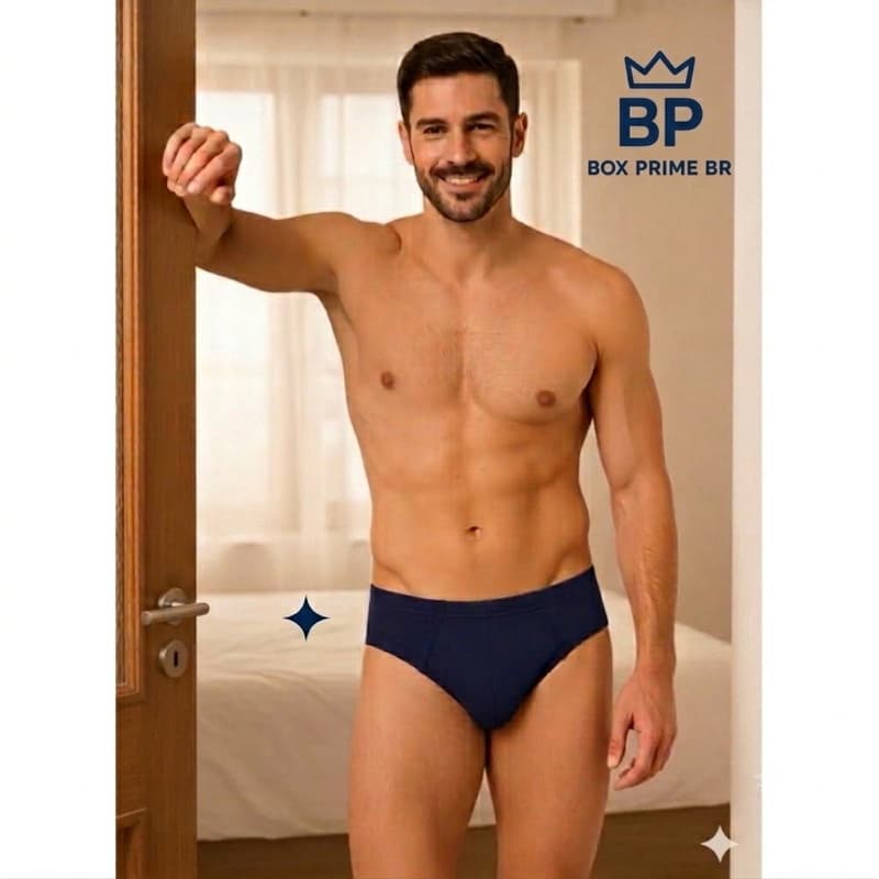 Kit com 5 Cueca  Adulto Básica Modelo SLIP 100% ALGODÃO - P/M/G/GG