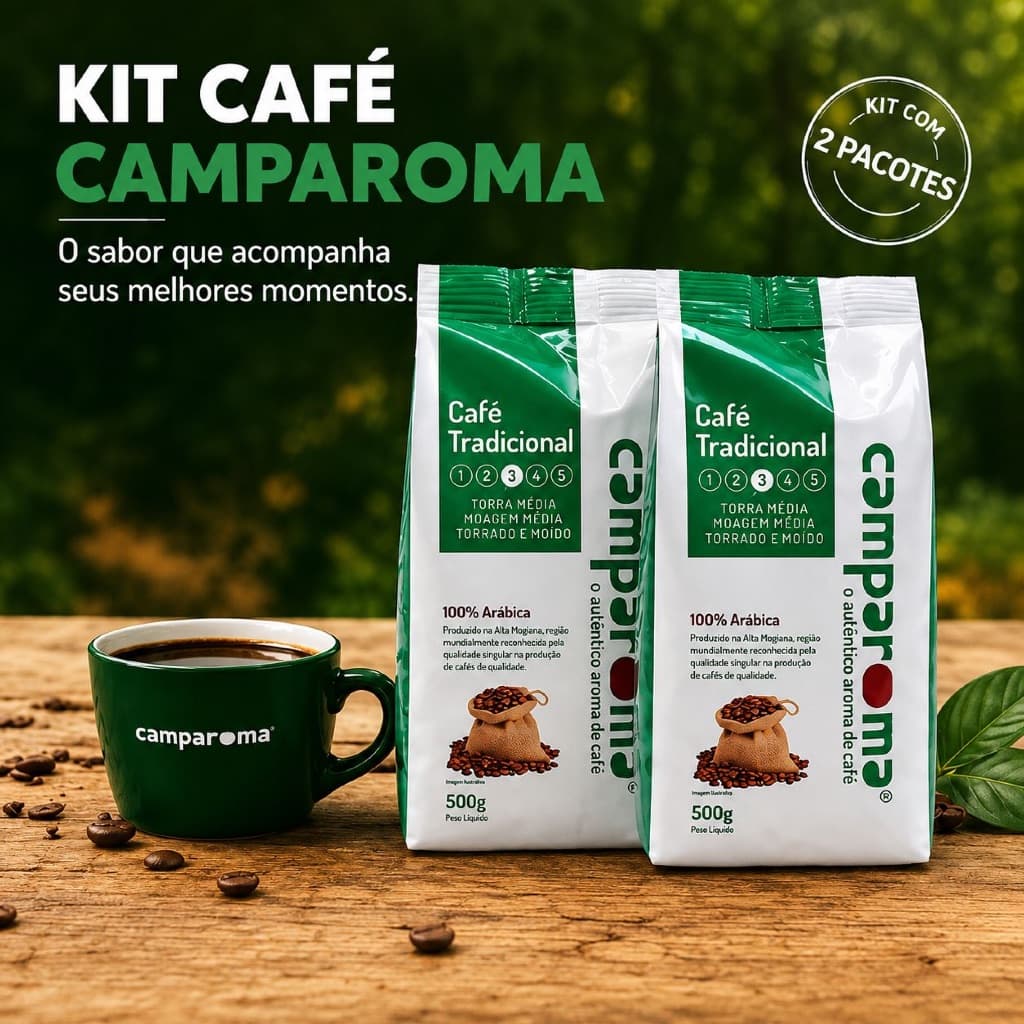 Kit 2 Pacotes De Café Tradicional Torrado E Moido 500g Adicionar aos favoritos
