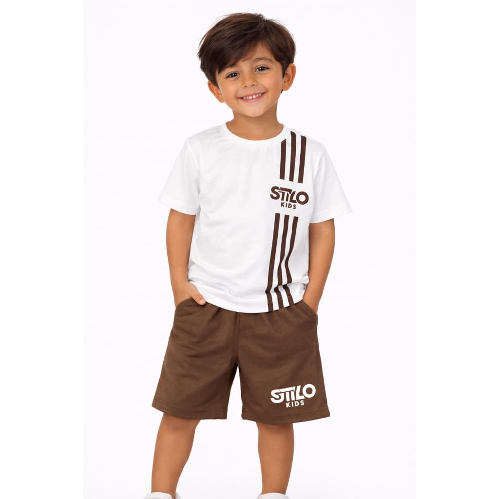 Conjunto MENINO MASCULINO Infantil CAMISA e BERMUDA- ENTREGA PARA TODO BRASIL