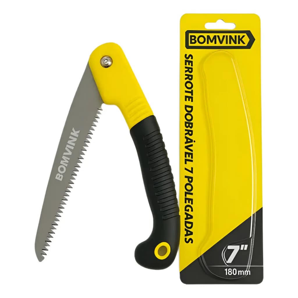 Serrote Dobrável de Poda Para Jardim Madeira Lâmina 7" para Jardinagem, Camping, Serra Dobrável Profissional