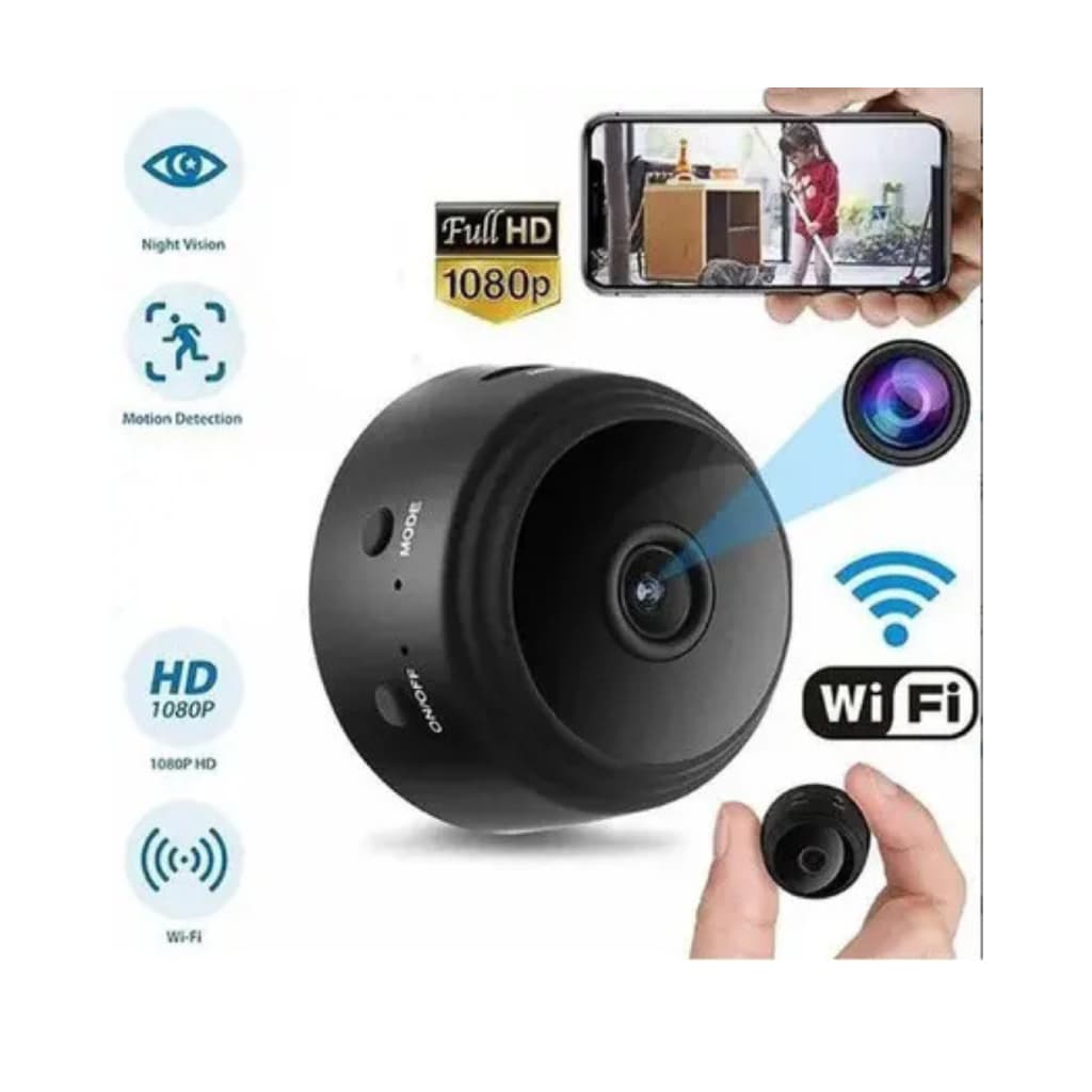 Mini Câmera Espiã A9 Wifi Sem Fio Com Sensor E Visão Noturna