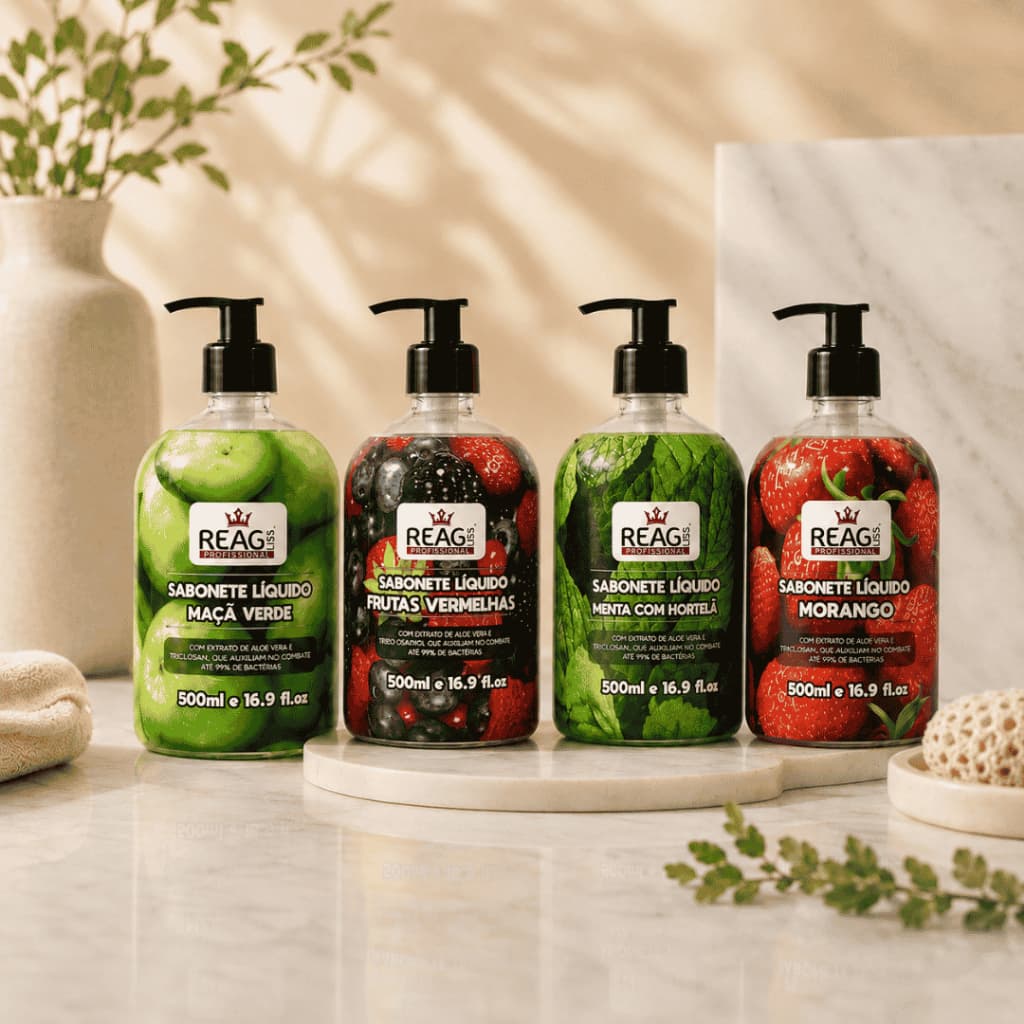 Kit com 4 sabonetes Liquido  - ReagLiss