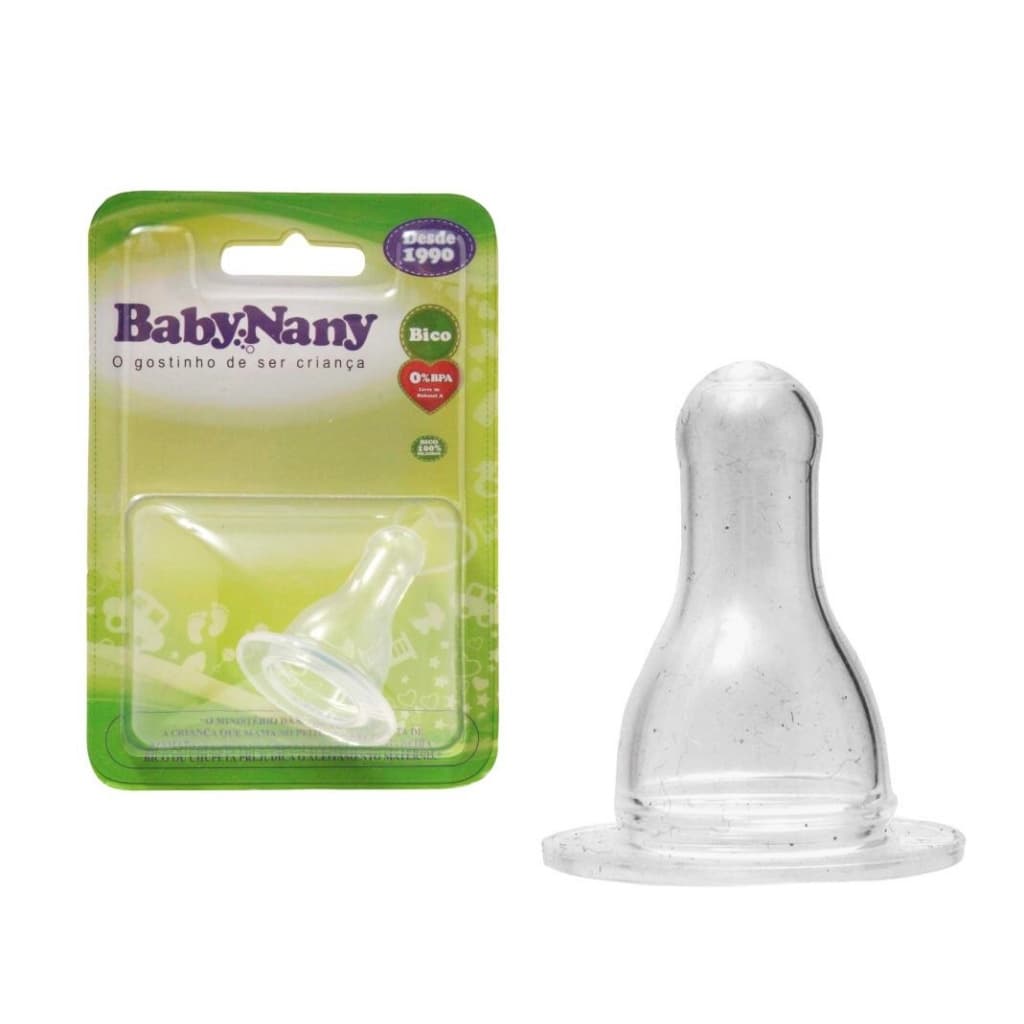 Bico Mamadeira Redondo 100% Silicone Covencional Baby Nany