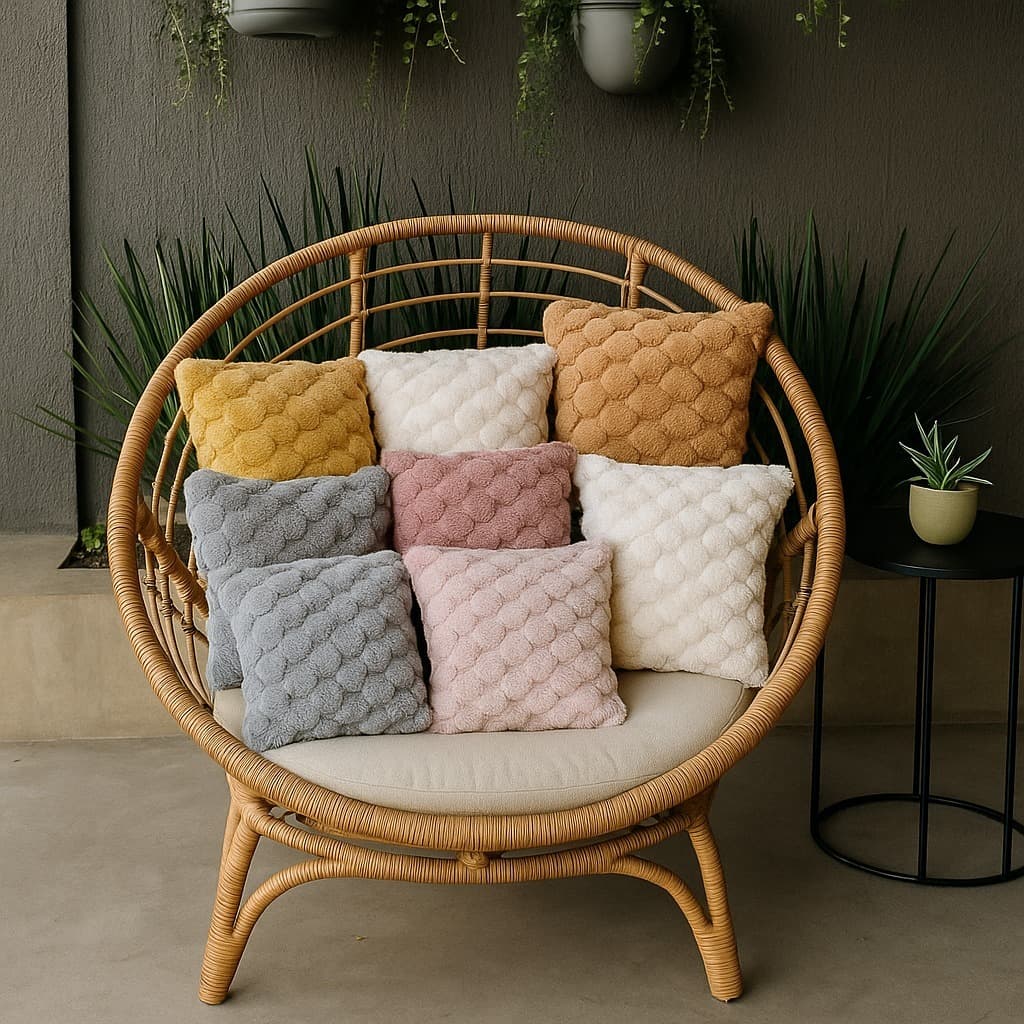 Capa de Almofada Luxo 45x45cm Decoração Moderna Ambiente Aconchegante Sala e Quarto