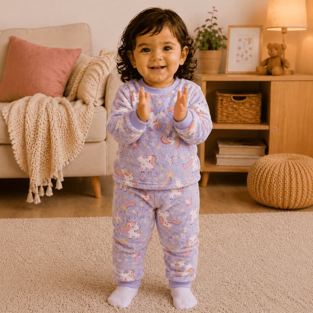 Coonjunto Pijama Bebê Soft Fleece Inverno Mantinha Peluciado Quentinho Menino Menina Calça e Blusa