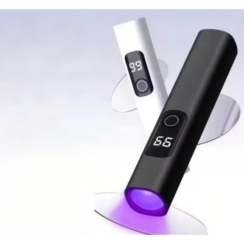 Portátil Mini Secador De Unhas Branco Lanterna LED Rápido UV Gel Polonês Luz Seca Ferramentas Manicure Pratico