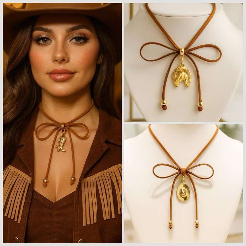Kit 10 Choker Colar Camurça Country Courinho Varios Modelos Estilo Boiadeira