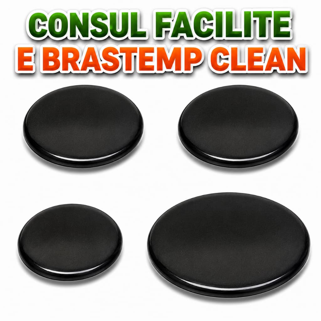 Espalhadores Tampinhas Fogão Brastemp Clean Consul Facillite