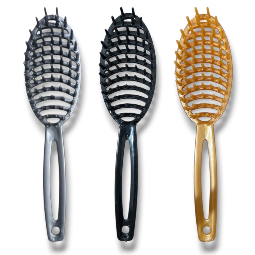 36 Pente Escova Oval Para Desembaraço Cabelos Lisos, Cacheados, Ondulados, Kit Higiene, Necesseire