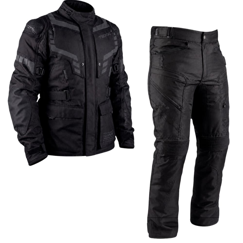 Conjunto Texx Motociclista Calça e Jaqueta Armor 2 Preta