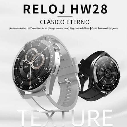 Smartwatch HW28 top elegante unisex/NFC/faz e recebe ligações/saúde batimentos/notificações/esporte/skins/multi tarefas