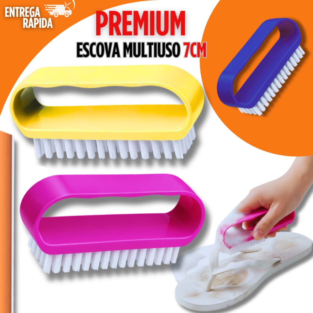 Escova Multiuso Com Alça Limpeza de Tênis Calçado Banheiro Cozinha Casa Escovinha Resistente