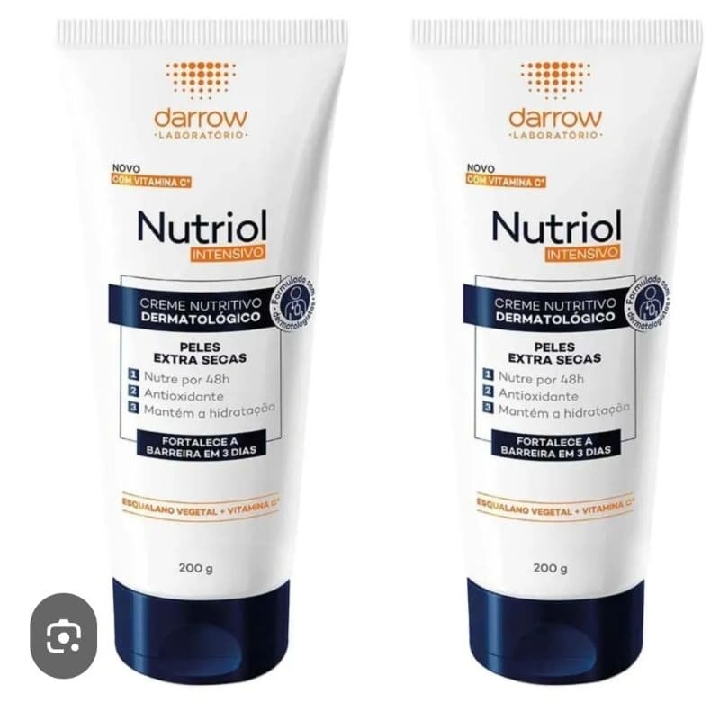 2 Unidades Nutriol Creme Intensivo SEM PERFUME 200g