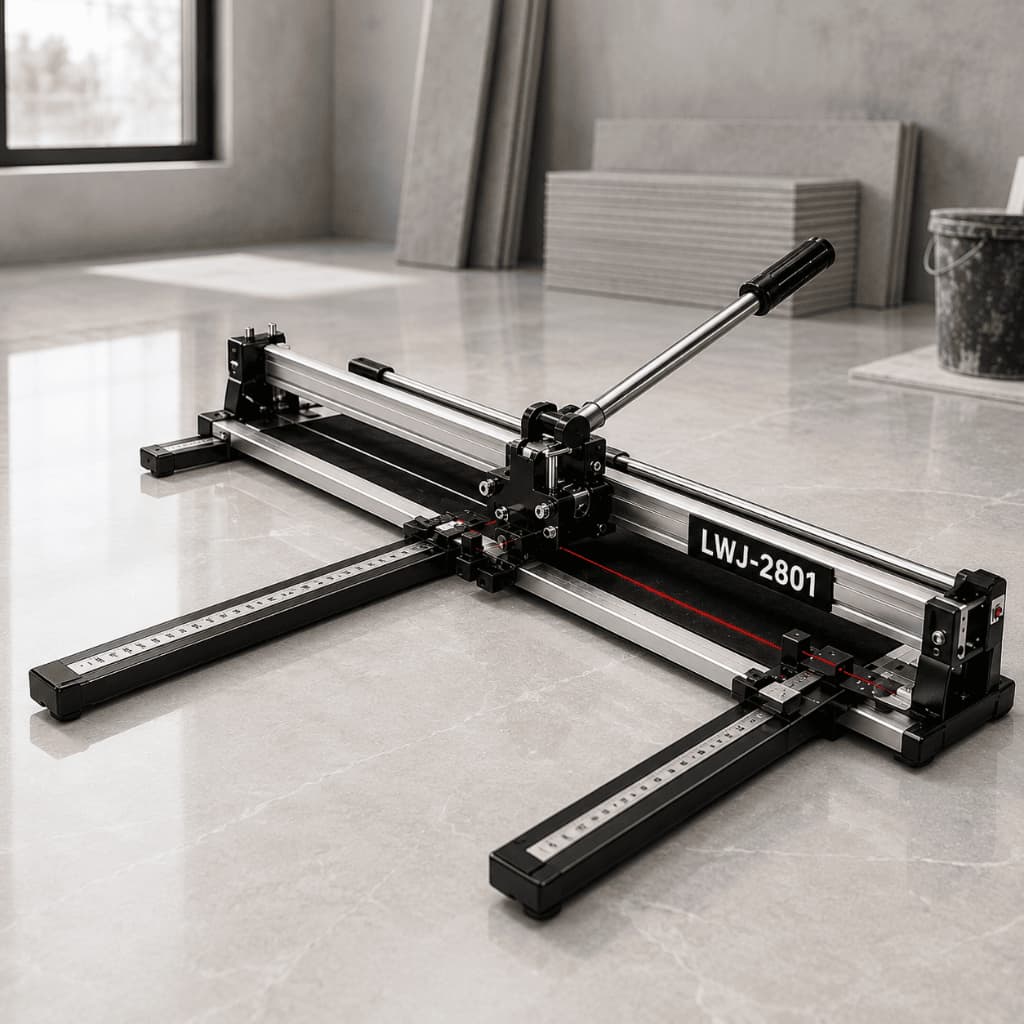 Riscadeira 120 cm Pisos Profissional Cortador Riscador 1.20m Guia Laser Rolamentada Preta Manual