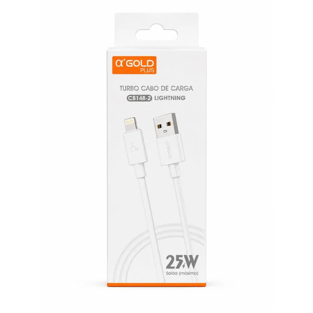 Cabo De Carga Para IPhone Turbo Lightning 25w 1Metro CB148 - 2 A´Gold