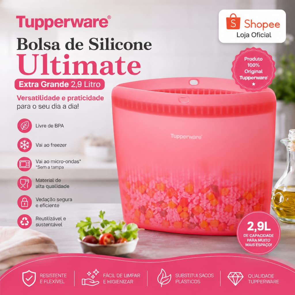 Tupperware Bolsa de Silicone Ultimate Extra Grande 2,9 Litros
